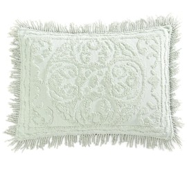 Beatrice Home Fashions Medallion Chenille Bedspread, King Sham, Sage