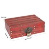Antique Storage Box with Lock Wooden Document Box for Cosmetic