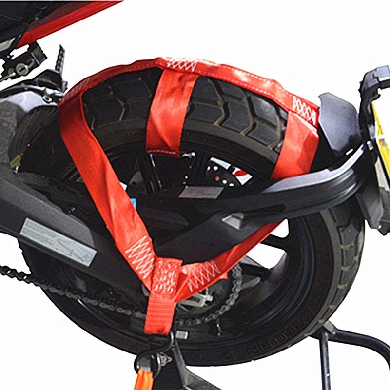 Porotmotor Universal Motorcycle Transport Tie Down Strap Set Handlebar Strap