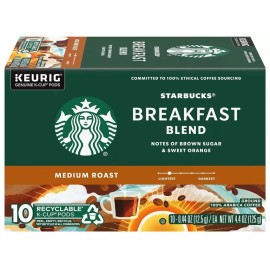 Starbucks (3) Starbucks Medium Roast K-Cup Coffee Pods Breakfast Blend Keurig Brewers 3 pk