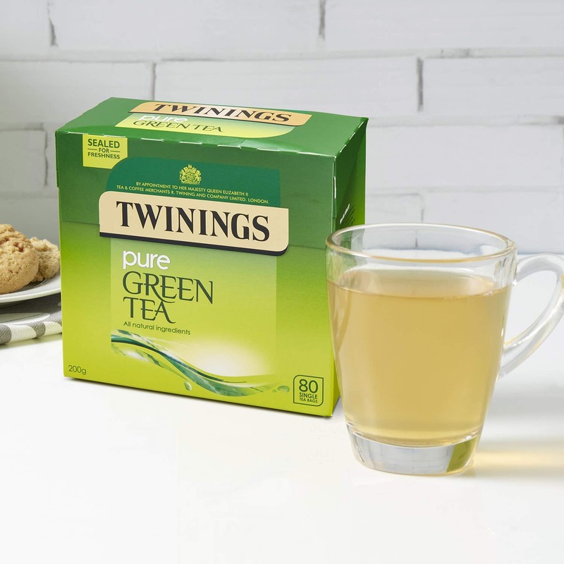 Twinings Pure Green Tea 80 Single Tea Bags, 200g