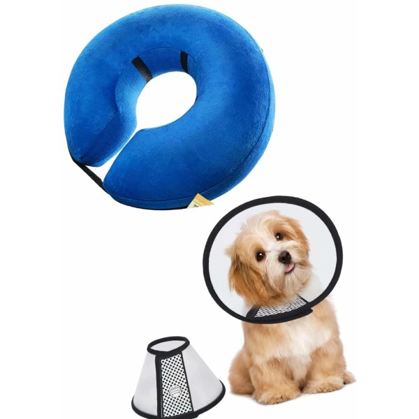 Vivifying Soft Inflatable Dog Cone with Adjustable Recovery Pet Cone,