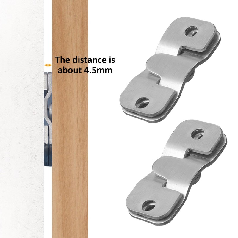 Pack of 6 Flush Mounting Brackets Made of Stainless Steel