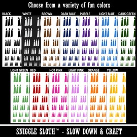 Birthday Candle Trio Solid Temporary Tattoo Water Resistant Fake Body Art Set Collection - Brown (One Sheet)