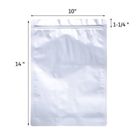 AwePackage 1 Gallon Mylar Aluminum Foil Zipper Bag for Long Term food storage and collectibles - vacuum seal (20, Gallon(10x14"))