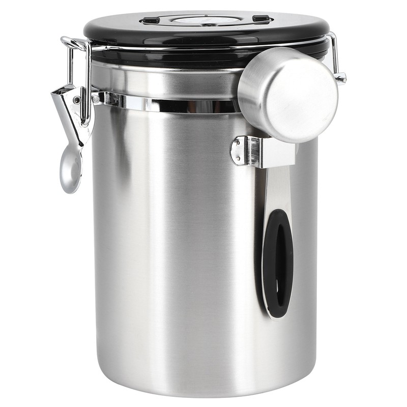 Stainless Steel Coffee Bean Airtight Canister Tea Dried Fruits Storage