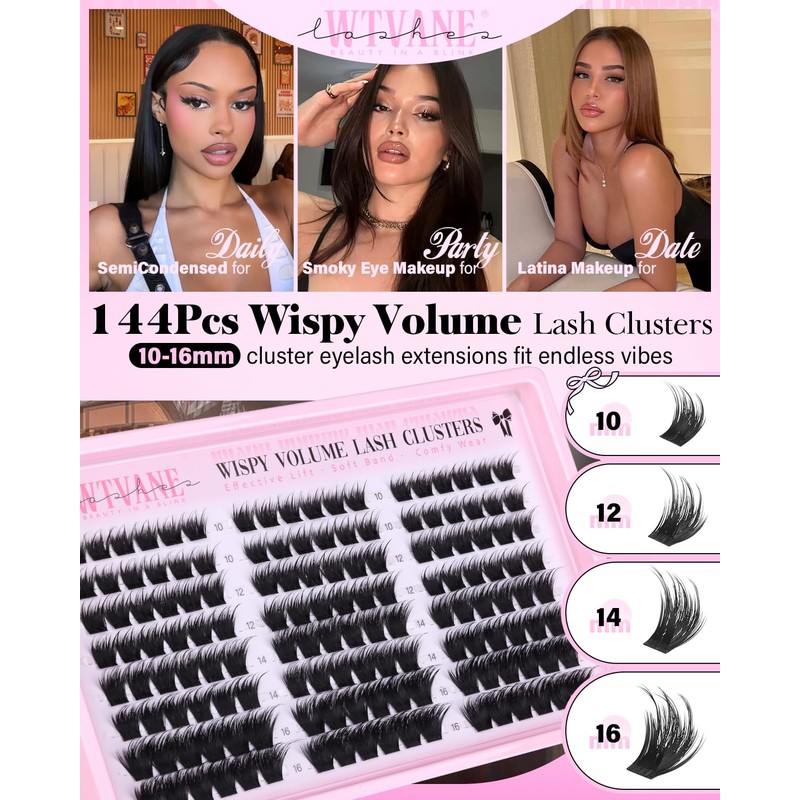 Fluffy Lash Clusters Wispy Eyelash Clusters Lashes Extensions Volume Eyelashes