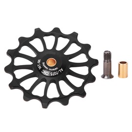 lebycle Rear Derailleur Pulley Positive&amp;Negative Teeth Ceramic Bearing Guide Pulley Wheel Accessory for Mountain Road Bicycle(14T )