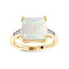 GEMVIO Collection 8MM Princess Cut Natural White Opal Gemstone &
