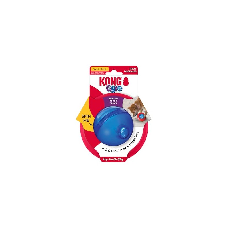 Kong Interactive Gyro Toy, color Rojo con Azul, Chico