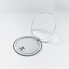 Rucci 3-in-1 Magnifying Compact Mirror, Clear Acrylic, 4 Inch Diameter