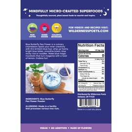 Wilderness Poets, Blue Butterfly Pea Flower Powder, 3.5 Ounce (Pack of 3)