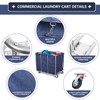 Commercial Laundry Cart with Wheels - Industrial Grade, Heavy Duty,