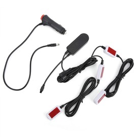 4‑In‑1 5V/12V Car Interior Ambient Light 7 Colors Adjustable Voice Control Flashing LampCigarette Lighter Plug