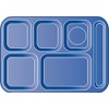 Carlisle FoodService Products P614R09 Right-Hand 6-Compartment Polypropylene Tray, 10" x