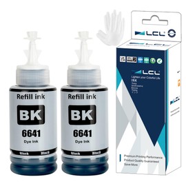 LCL T664 664 Ink Compatible with Epson 664 Black Ink Bottle Multipack Compatible with Epson 664 T6641 ET-2500 ET-2550 ET-2600 ET-2650 ET-3600 ET-4500 ET-4550 ET-14000 ET-14000 ET-165000 l100 l110