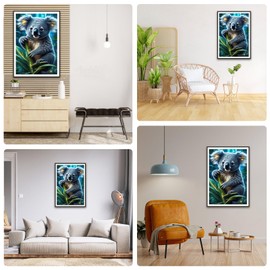 DAERLE Diamond Painting Koala Baby, Diamond Painting Pictures Cute Koala, DIY Diamond Full Picture, Painting by Numbers Adults, Children, 5D Diamond Painting for Wall Decoration, 30 x 40 cm