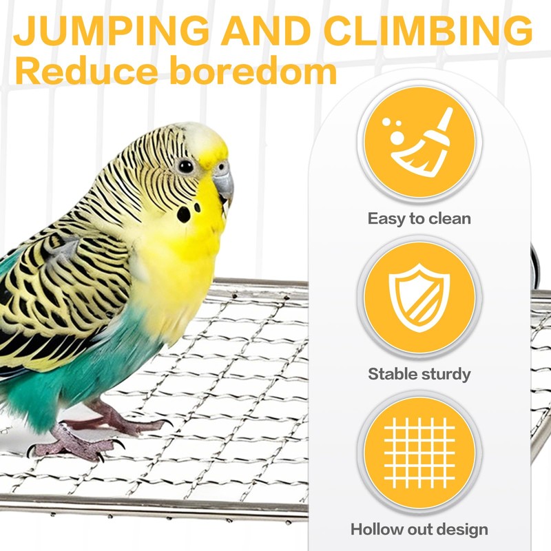 3 Pcs Bird Perch Platform Stainless Steel Birds Perches with