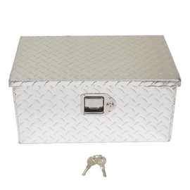 munirater 20 Inch Aluminum Tool Box Storage Truck Underbody Flatbox Replacement for Pick Up Truck Bed ATV RV Trailer W/Lock and 2 Keys Sliver