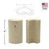 Pine Outside Radius Corner Base Block Bullnose, 3/4" x 2