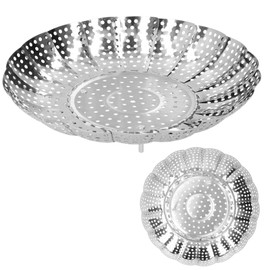 Atyhao Foldable Stainless Steel Steamer Basket for Steaming - Vegetables, Fish, Seafood