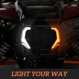 SAUTVS Grille Accent Fang Lights for RZR 1000 XP, Turn Signal Lights Grill Signature Lamps for 2014-2018 Polaris RZR XP 1000/2015-2020 RZR 900 XC 900S Accessories (2PCS)