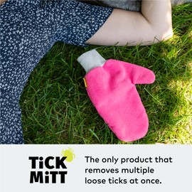 TiCK MiTT Pink Tick Removal Glove for Pets & People: Gently Remove Ticks with Ease - Chemical-Free, Durable, Portable Tick Management Tool for Outdoor Adventures & Everyday Use