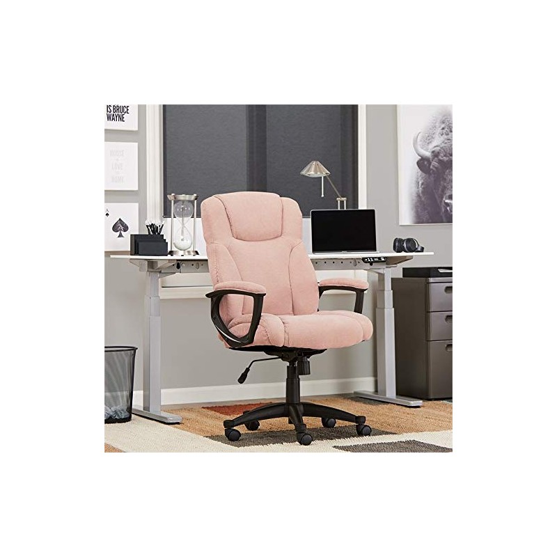 Serta Style Hannah II Office Chair, Harvard Pink Microfiber