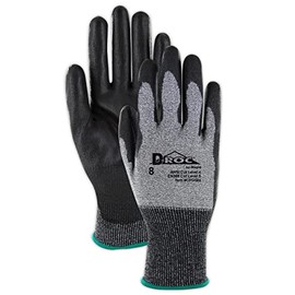 MAGID Lightweight Level A4 Cut Resistant Work Gloves, 12 PR, Polyurethane Coated, Size 5/XXS, Reusable, 18-Gauge Hyperon Shell (GPD584)