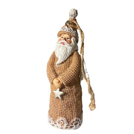 XMSJXH Santa Claus Ornaments for Christmas Tree Figurines 4 * 1.2Inch (Small-Santa Claus)