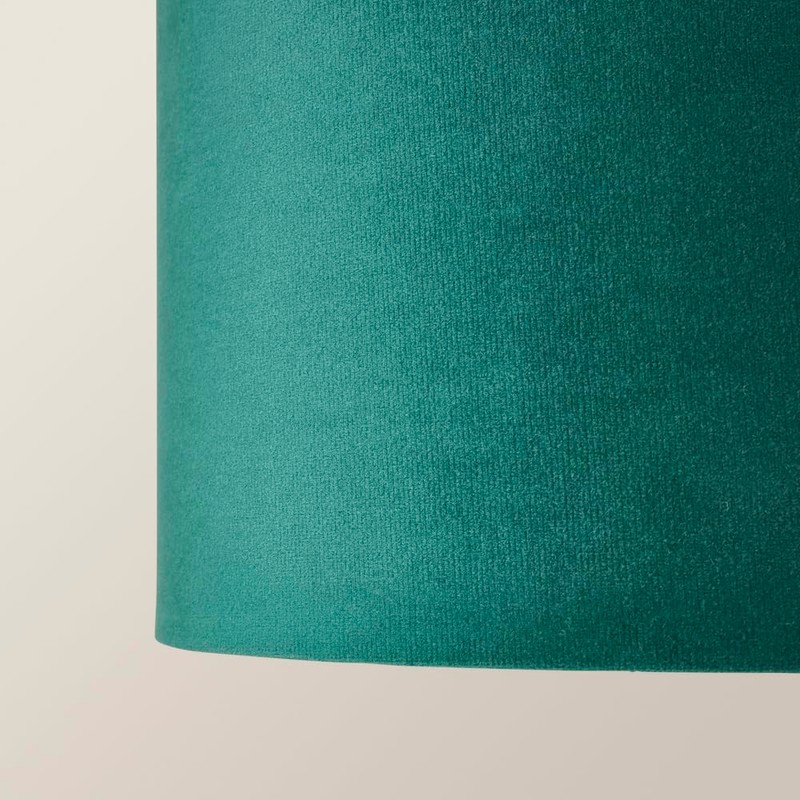 MiniSun | Small Modern Forest Green Velvet Drum Light Shade