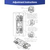 7 Inch Invisible Door Hinges (2 Pack), 3D Adjustable Hidden