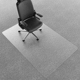 Saluro Office Chair Mat for Carpeted Floors, 72" x 46" Large Desk Chair Mat for Low Pile Carpets, Under Desk Plastic Floor Protector Mat for Home Office, Easy Glide, Easy to Clean