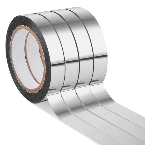 Grevosea 4 Rolls Metallic Mirror Tape, 65Ft DIY Graphic Art