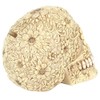 Something Different Wholesale Natural Floral Skull Money Box, White