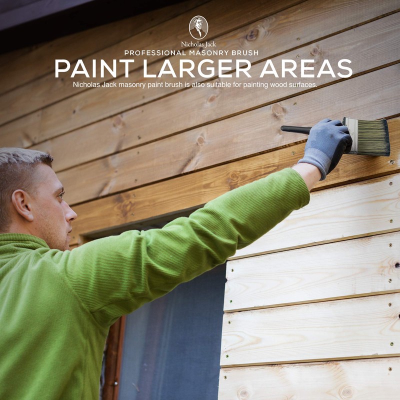 4" Masonry Paint Brush for Painting Walls - All Round