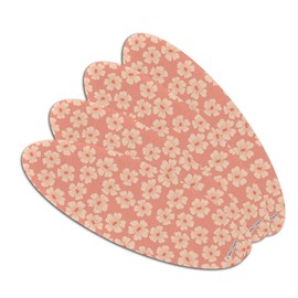 Peachy Flowers Double-Sided Oval Nail File Emery Board Set 4 Pack