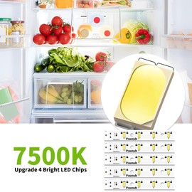 New Upgraded WR55X26671 Led Light Board for GE Freezer Refrigerators Replace PS11767930 AP6035586 4468532 EAP11767930, Waterproof, 5 PCS, Year Warranty