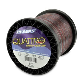 Hi-Seas Quattro Monofilament Line, 12 lb / 5.4 kg Test, .014 in / 0.35 mm Dia, 4-Color Camo, 8000 yd / 3715 m