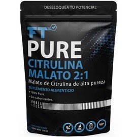 Citrulina Malato de Alta Pureza 300g - FT Pure Malato de Citrulina 100 Pura - Pre Entreno Precursor de Oxido Nitrico - Sin saborizantes, Sin...       