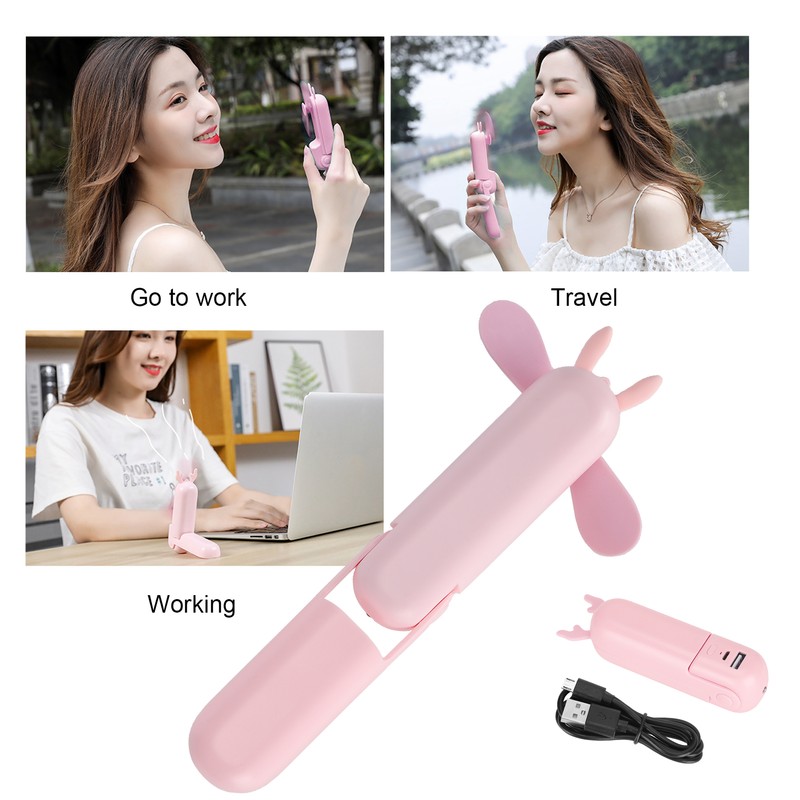 Handheld Fan Mini Small Folding USB Rechargeable Mobile Water Replenisher