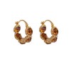 Retro Huggie Earrings Women Jewelry with Zircon Circular Earrings Ear