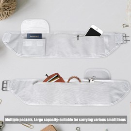 Ihram Belt for Men Hajj Umrah - Adjustable Ihram Money Belt with Pockets Hajj Belt Fashion Waist Packs Umrah Essentials Free-Size, White, One Size, Style a