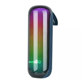 IMENSO Portable Bluetooth Speaker - Clear Sound, RGB Lights Sync to Music, IPX5 Waterproof, 3H Playtime, 360° Stereo Sound for Hiking, Cycling, Outdoor (Royal Blue)
