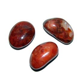 Carnelian Natural Extra Large Tumbled Stone Palm Stone from Madagascar Great Colour and Grain (3889)
