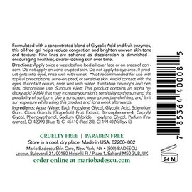 Mario Badescu Gel glicólico para piel grasa o congestionada, gel rejuvenecedor, retexturizante y refinador de la piel sin aceite que ayuda a aumentar 