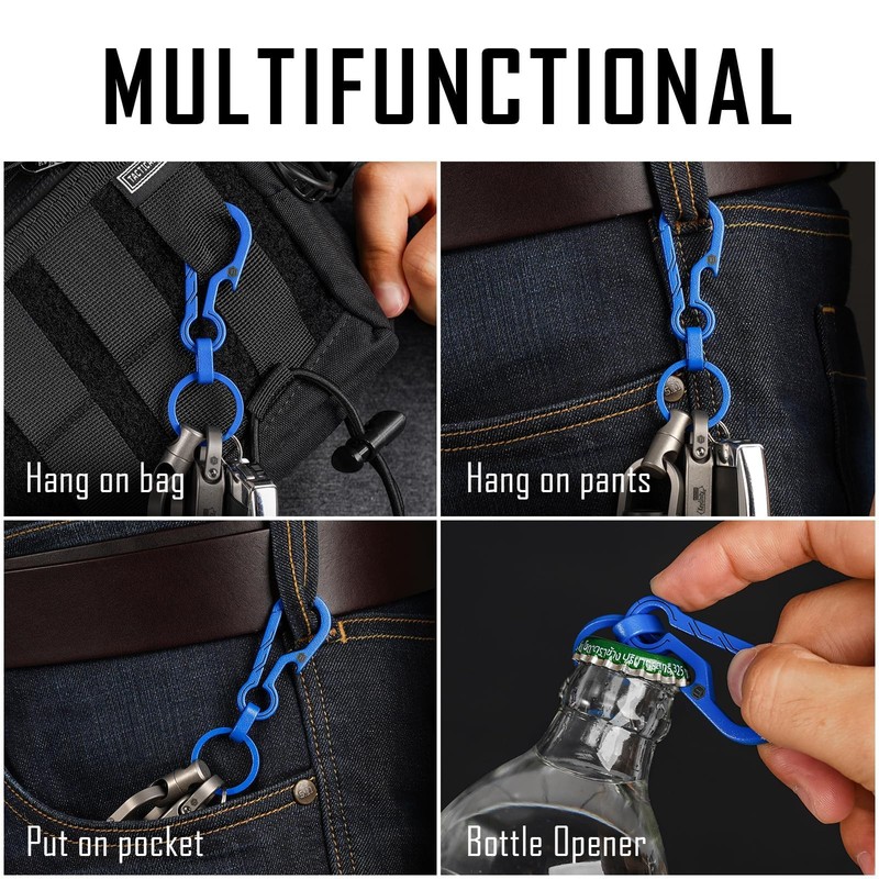 KeyUnity KM01 Titanium Carabiner Keychain Clip Quick Release EDC Key