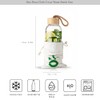 trendmiya Glass Water Bottle with Bamboo Lid - Light and