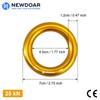 NewDoar Rappel Ring 25kN Gold Large O-Ring Rope Connector for