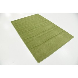 Unique Loom Williamsburg Collection Casual Solid Green Area Rug (4' 0 x 6' 0)